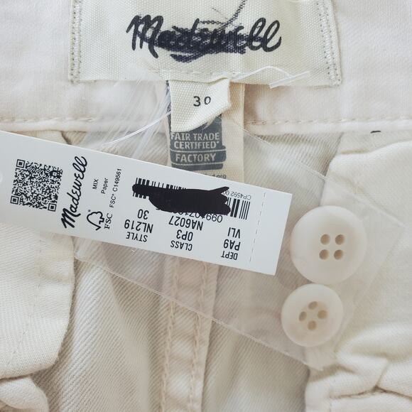 Madewell Garment-Dyed Low-Slung Straight Cargo Pants Size 30 NWT - Picture 5 of 7